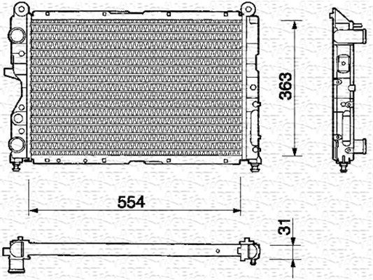 MAGNETI MARELLI radiatorius, variklio aušinimas 350213108000